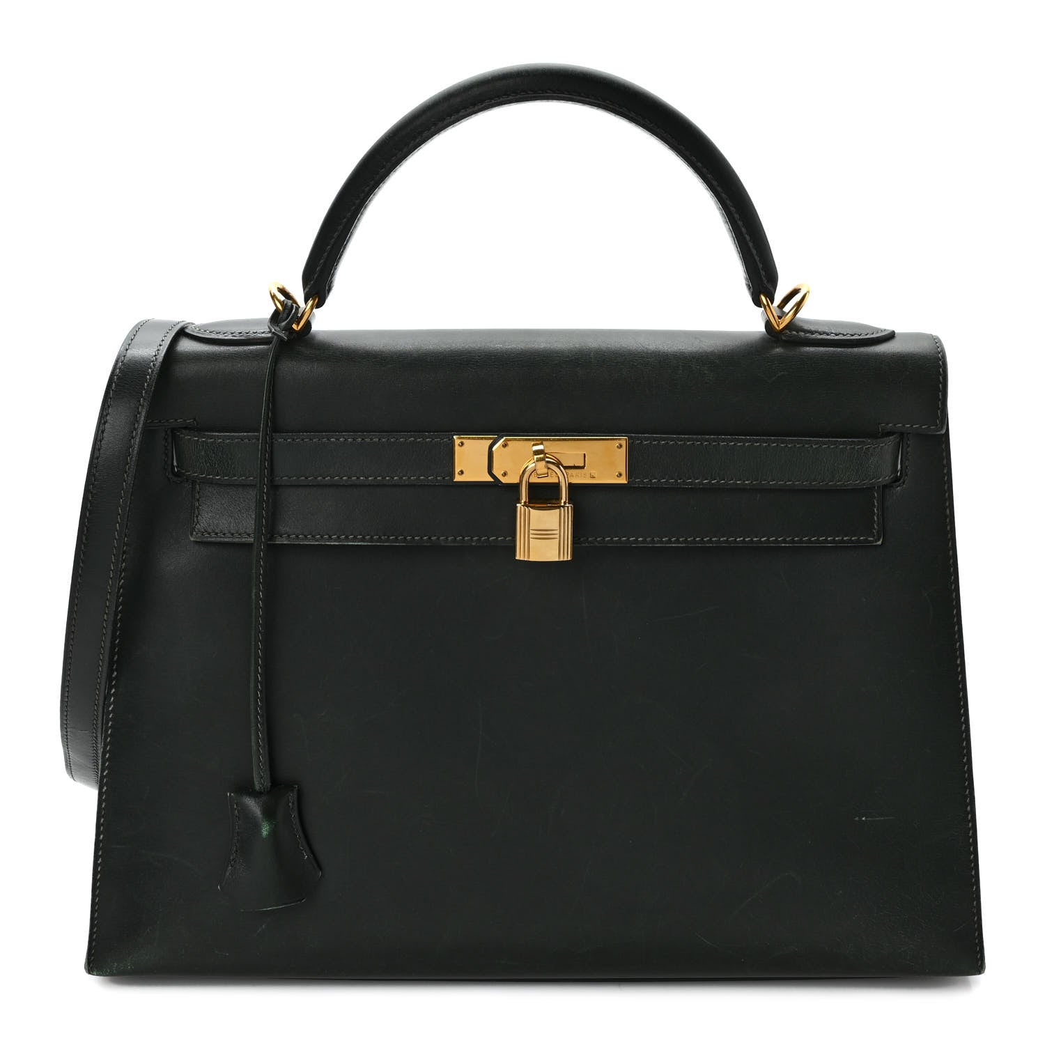 Hermes Box Kelly Sellier 32 Vert Fonce 1 of 13