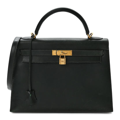 Hermes Box Kelly Sellier 32 Vert Fonce 1 of 13