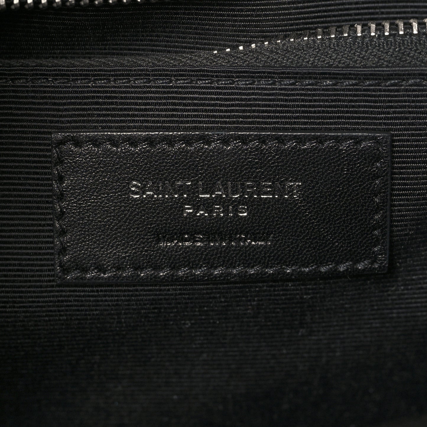 Calfskin Crocodile Embossed Large Monogram Satchel Fog