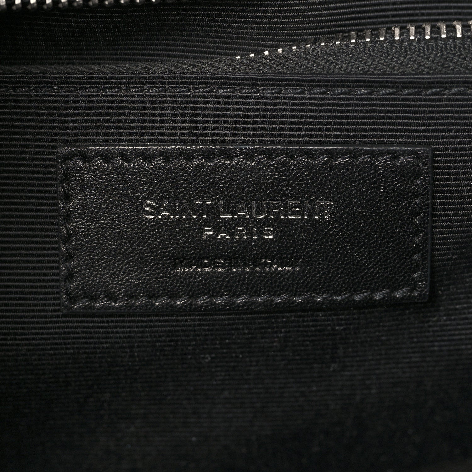 Saint Laurent Calfskin Crocodile Embossed Large Monogram Satchel Fog 6 of 9