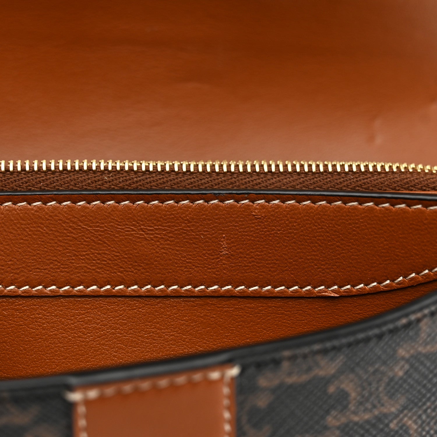 Celine Canvas Triomphe Continental Wallet Tan 10 of 12