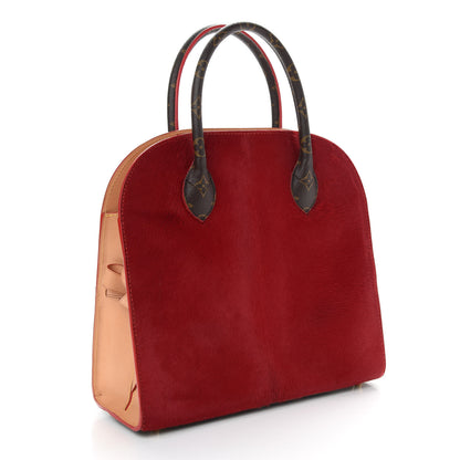 Louis Vuitton Monogram Calf Hair Spikes Iconoclasts Christian Louboutin Tote Red 3 of 8