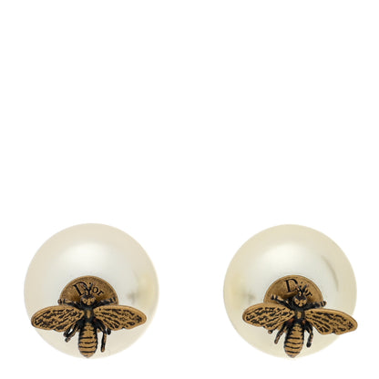 Christian Dior Pearl Tribales Bee Earrings Gold 1 of 5