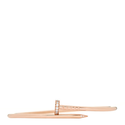 Cartier 18K Pink Gold Diamond Small Juste Un Clou Bracelet 17 1 of 4