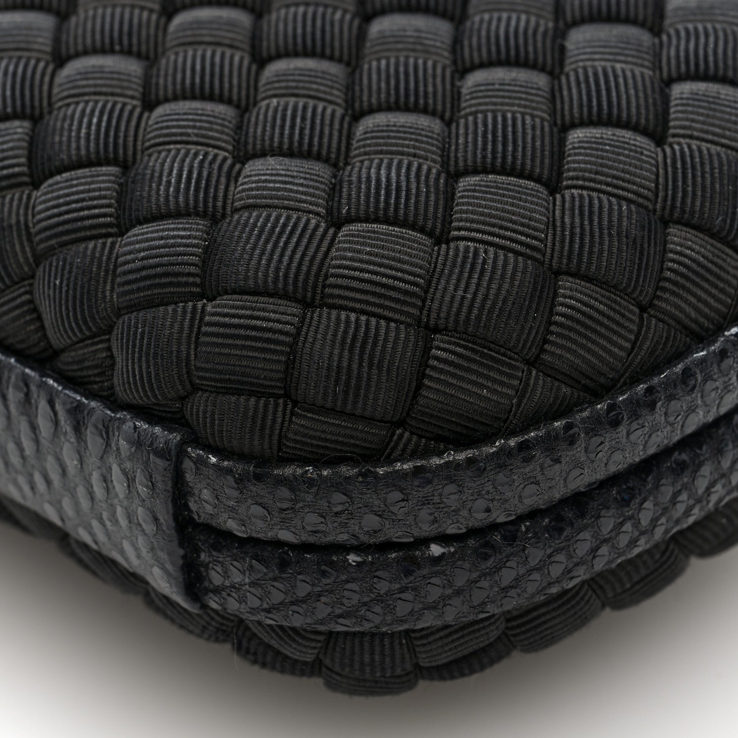 Bottega Veneta Silk Faille Ayers Intreccio Impero Stretch Knot Clutch Black 8 of 8