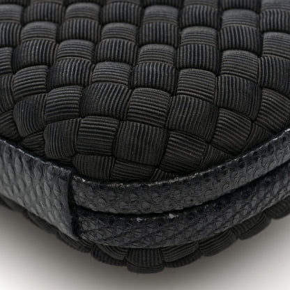 Bottega Veneta Silk Faille Ayers Intreccio Impero Stretch Knot Clutch Black 8 of 8