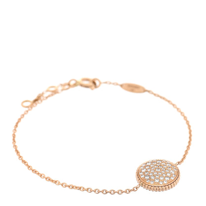 Christian Dior 18K Yellow Gold Pave Diamond Rose Des Vents Bracelet 2 of 3