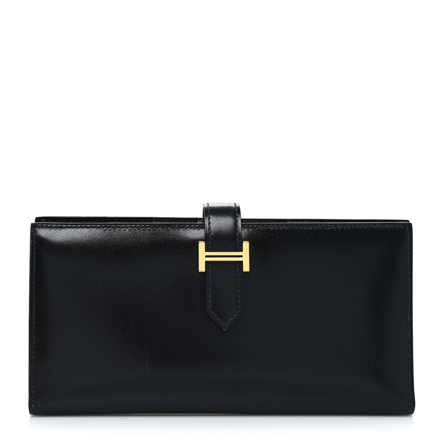 Hermes Box Bearn Gusset Wallet Black 1 of 9