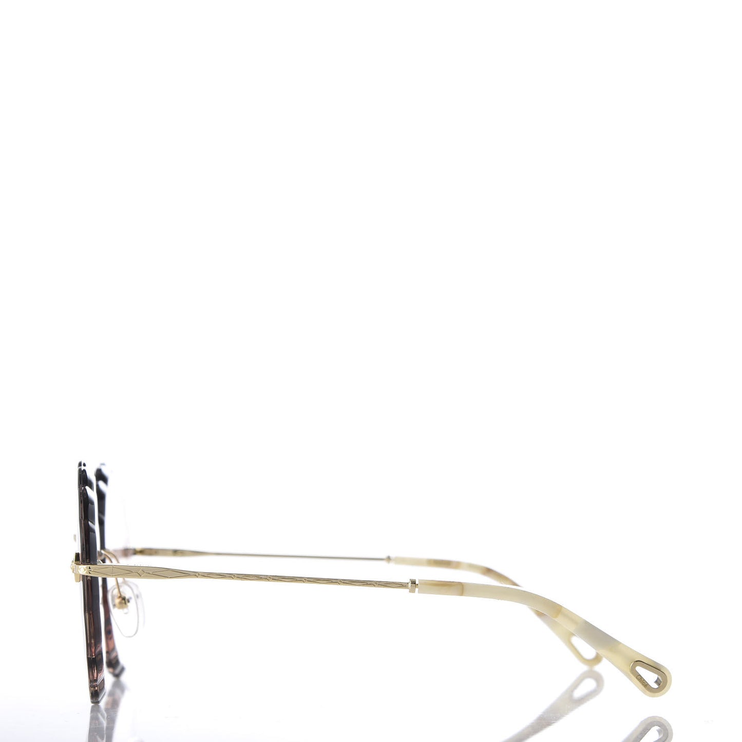 Rosie Bevelled Round Sunglasses CE142S Gold Gradient Coral