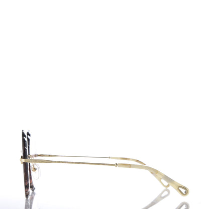 Chloe Rosie Bevelled Round Sunglasses CE142S Gold Gradient Coral 3 of 7