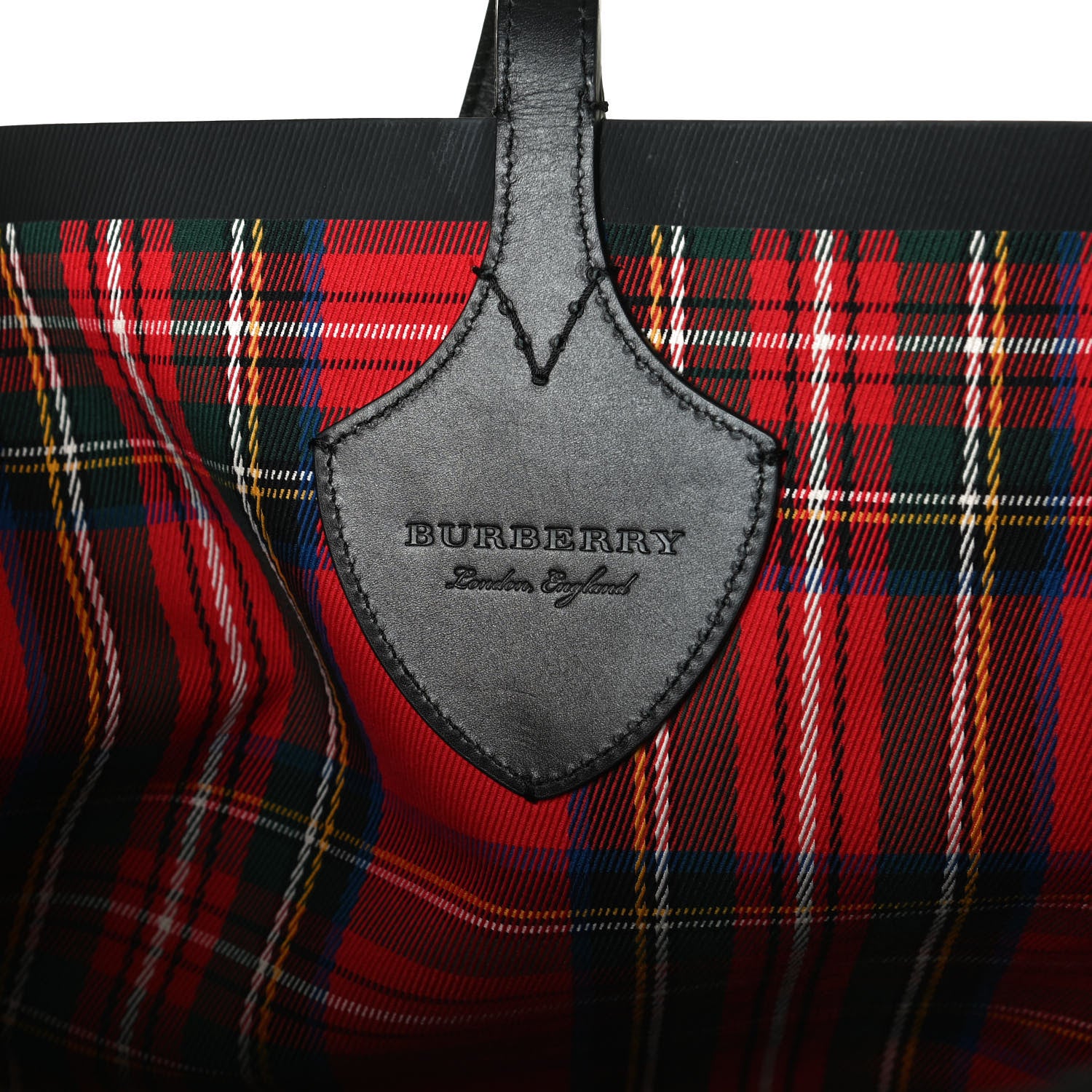 Burberry Vintage Check Medium The Giant Reversible Tote Antique Yellow Bright Red 6 of 25