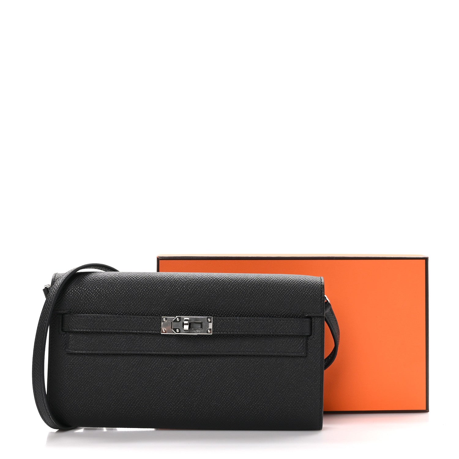 Hermes Epsom Kelly Wallet To Go Black 12 of 12