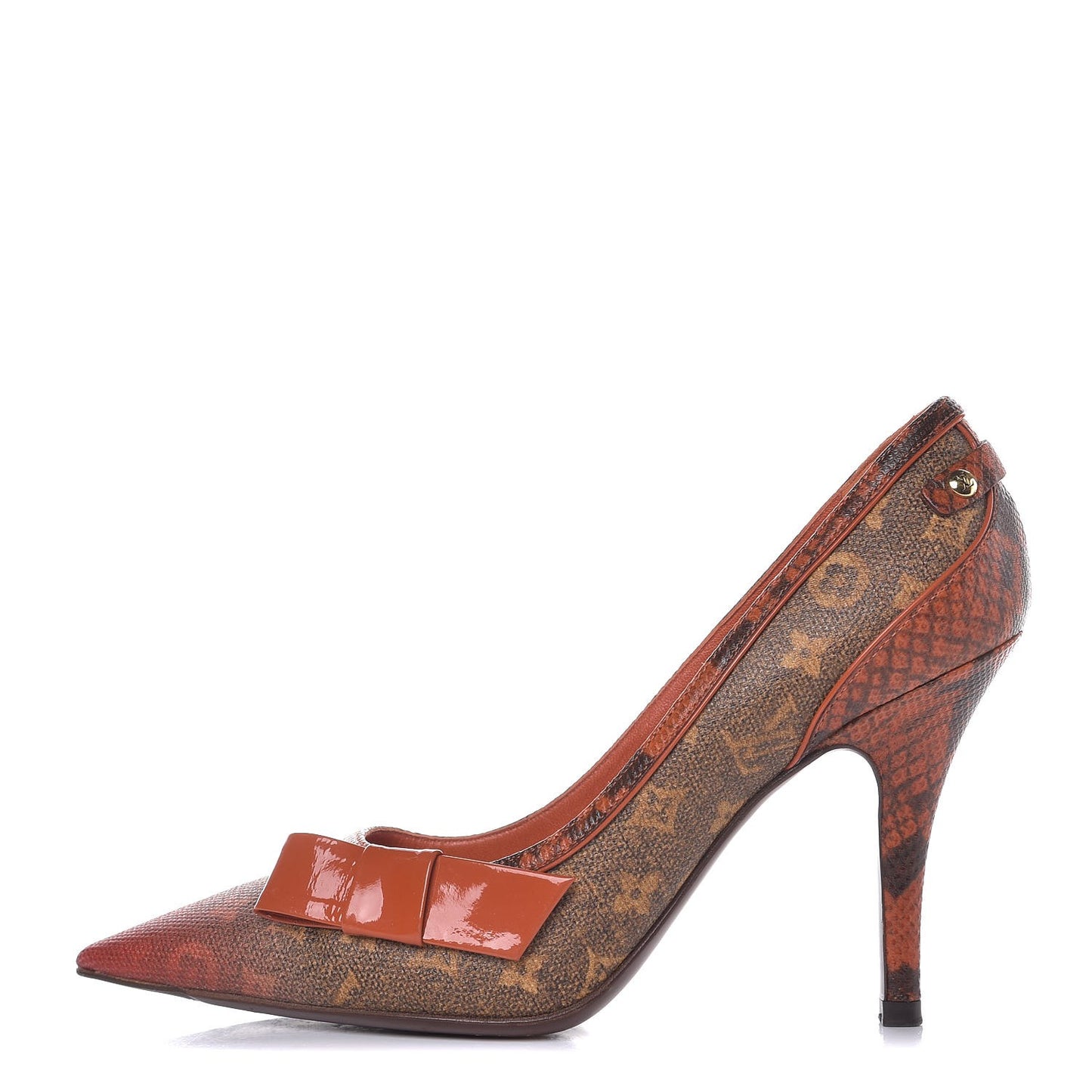 Karung Monogram Pulp Heartbreak Pumps 35.5 Orange
