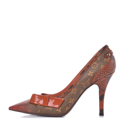 Louis Vuitton Karung Monogram Pulp Heartbreak Pumps 35.5 Orange 1 of 10