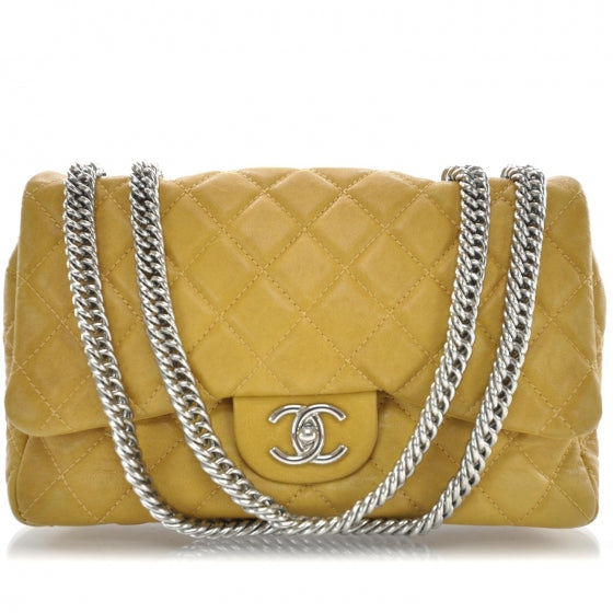 Chanel Glazed Lambskin Jumbo Flap Mango 1 of 13