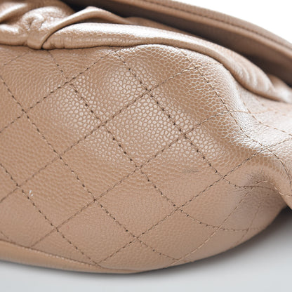 Chanel Caviar Large Half Moon Flap Dark Beige 12 of 13