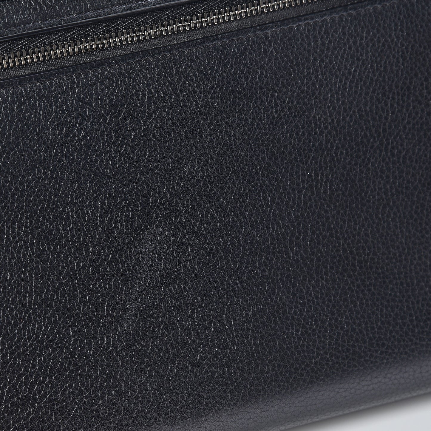 Drummed Calfskin Suede Small Trapeze Black