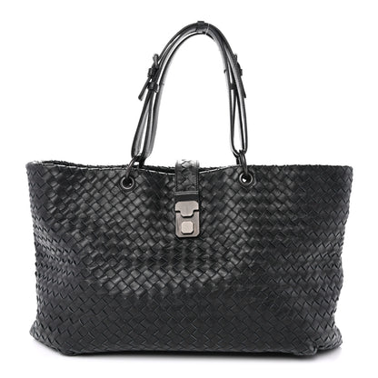 Bottega Veneta Nappa Intrecciato Medium Roma Tote Black 1 of 14
