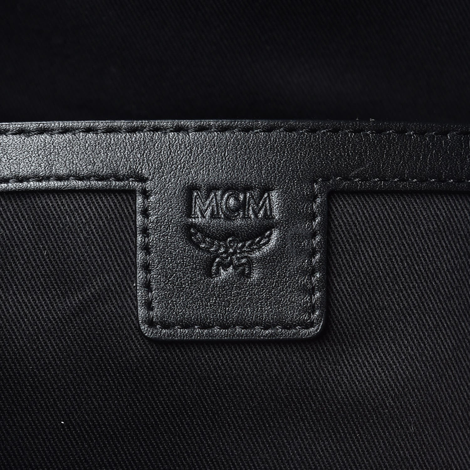 MCM Visetos Chevron Medium Colorblock Stark Backpack Black 6 of 9
