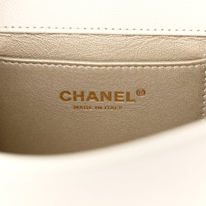 Chanel Grained Calfskin Embroidered Captain Gold Belt Bag White 6 of 14