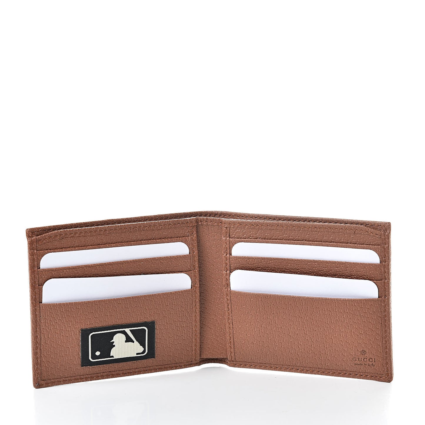 X MLB Monogram LA Dodgers Bi-Fold Wallet Beige Ruggine Ivory