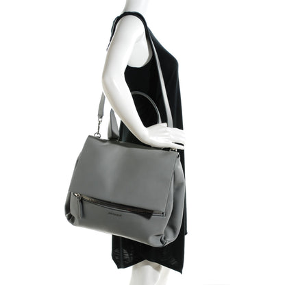 Givenchy Grained Calfskin Medium Pandora Pure Flap Bag Pearl Grey 2 of 7