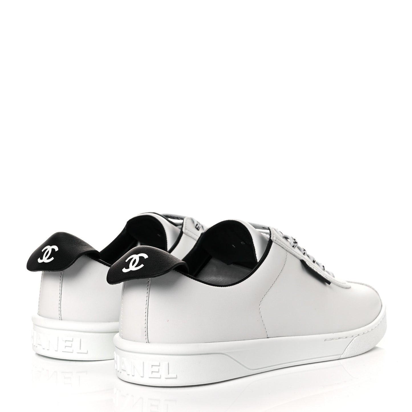 Calfskin CC Womens Sneakers 39.5 White