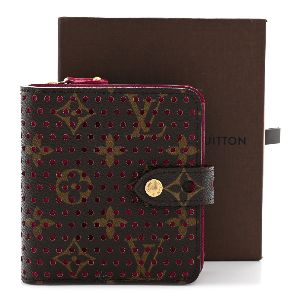 Louis Vuitton Monogram Perforated Compact Zipped Wallet Fuchsia 8 of 8