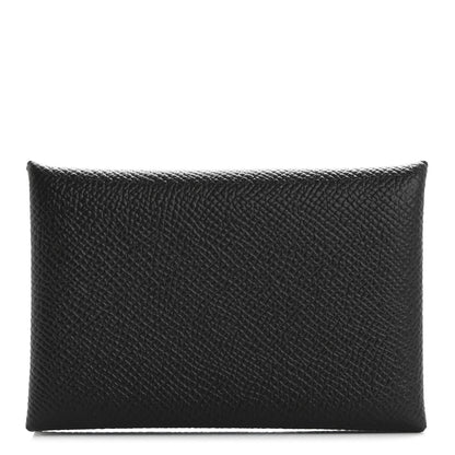 Hermes Epsom Calvi Card Case Black 1 of 8