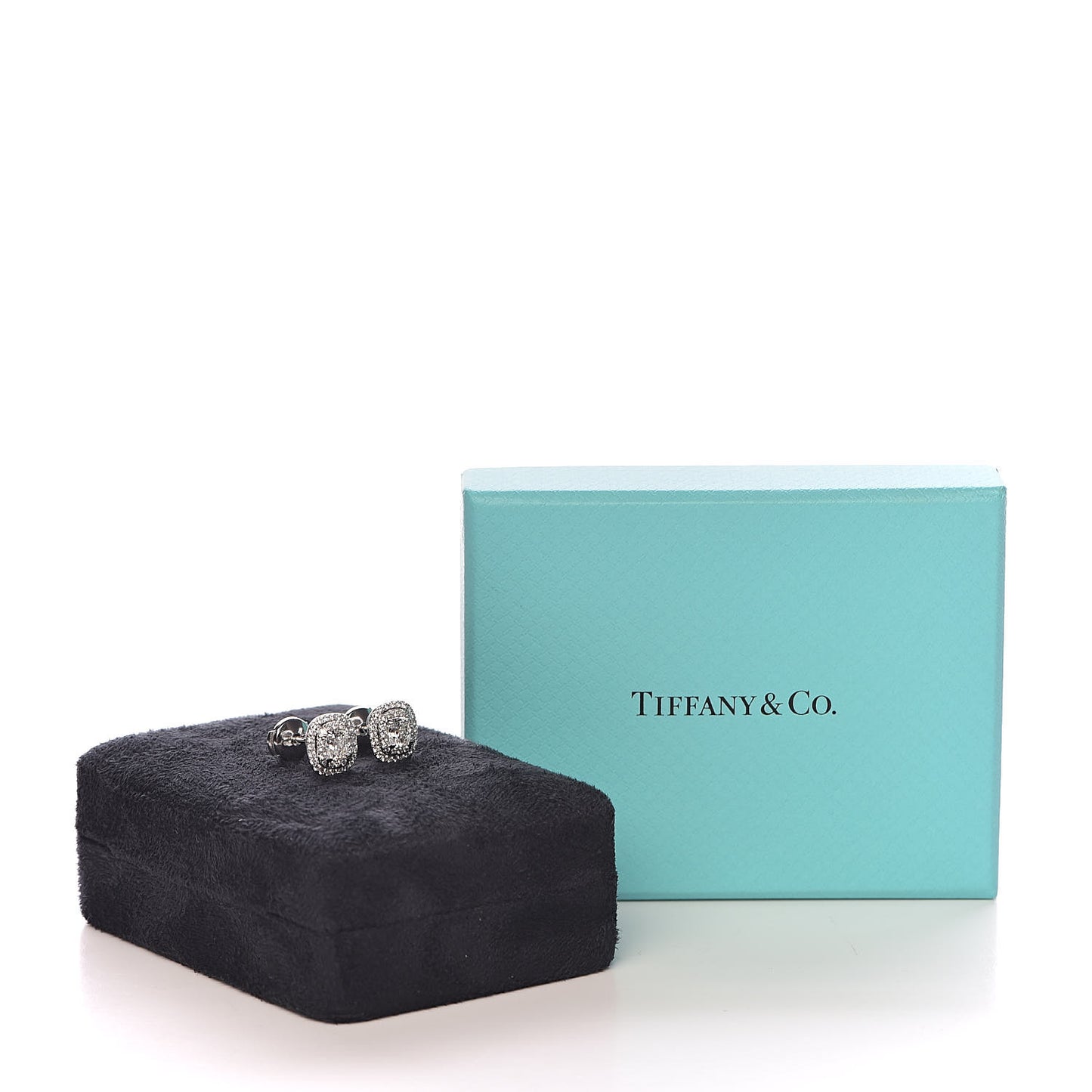 Platinum Diamond 1.24ctw Cushion Soleste Earrings