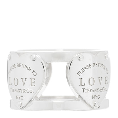 Tiffany Sterling Silver Return to Tiffany Heart Wide Band Ring 51 5.75 3 of 4