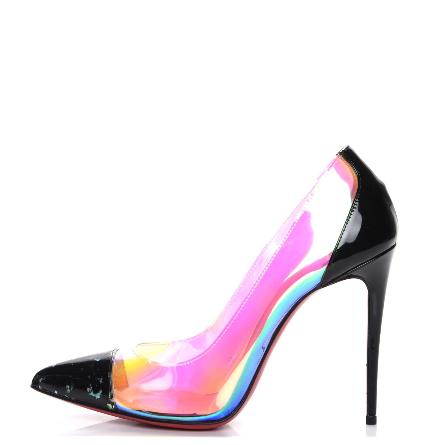Debout Disco PVC Hologram 100 Pumps 38 Black Multicolor