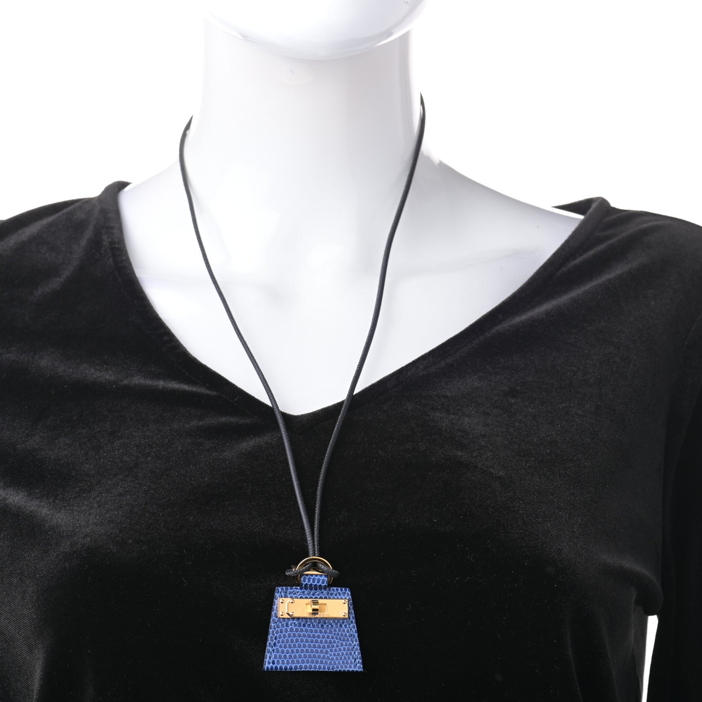 Lizard Small Monpetitkelly Pendant Necklace Bleu Saphir
