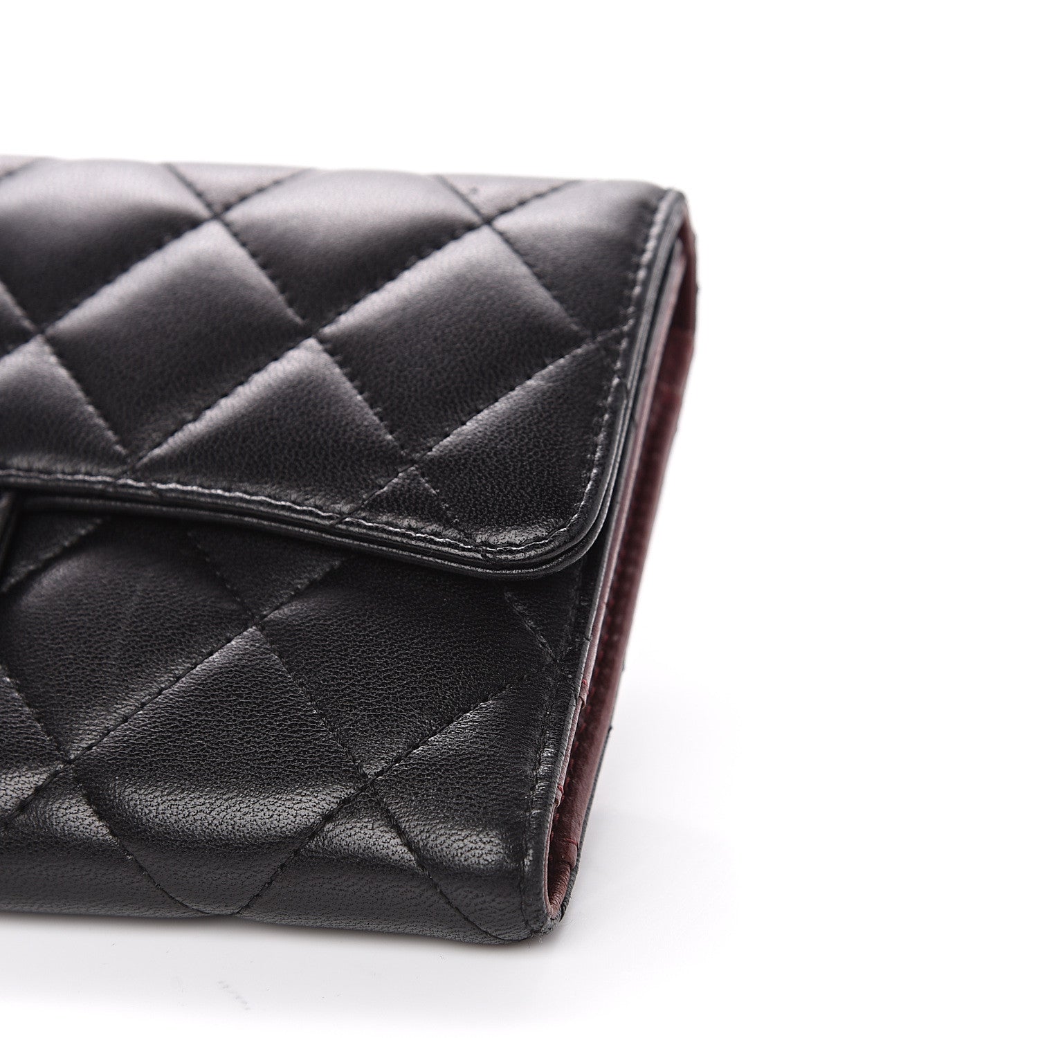 Chanel Lambskin Quilted Large Flap Wallet Black 14 of 15