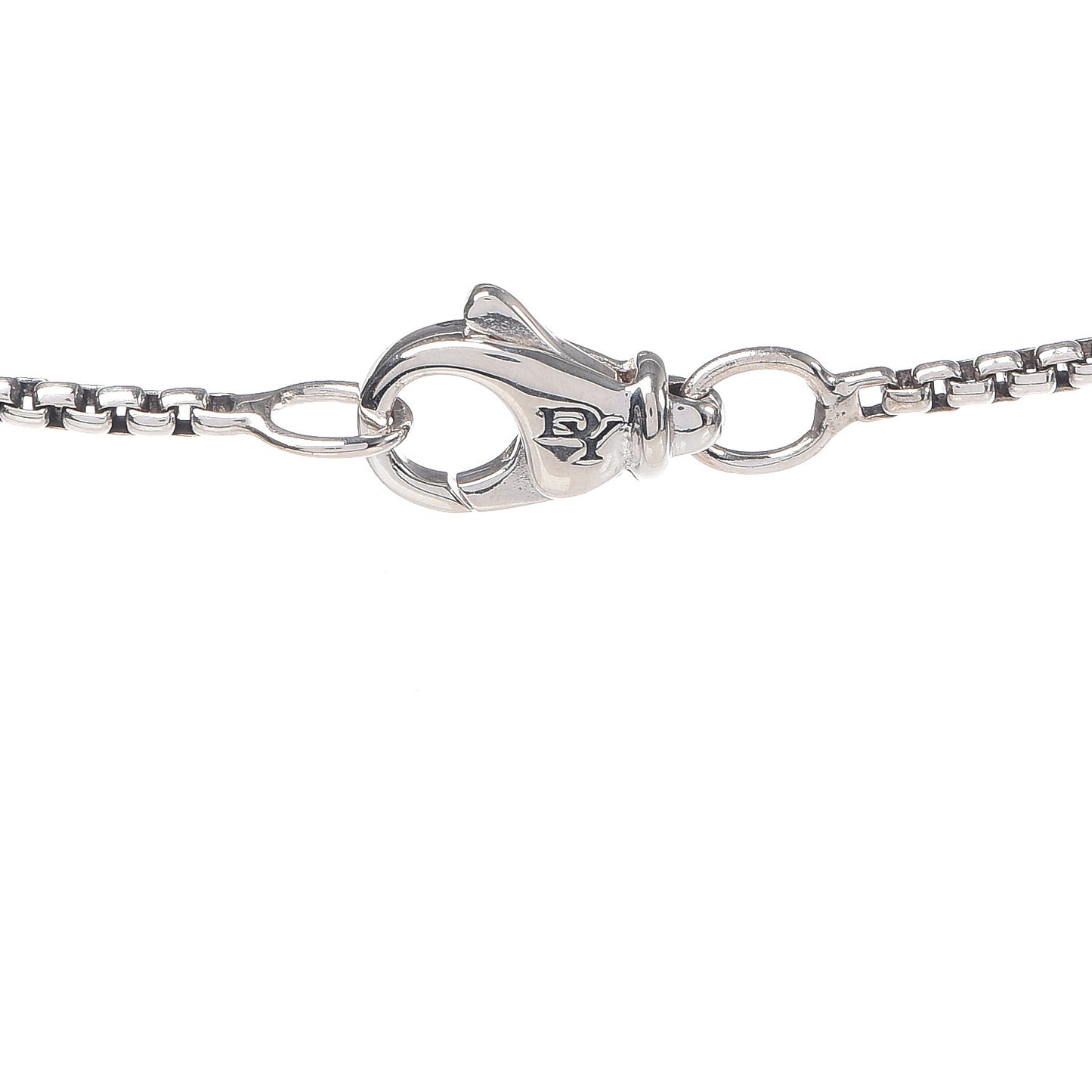 Sterling Silver Hematite Diamond 7mm Petite Albion Necklace