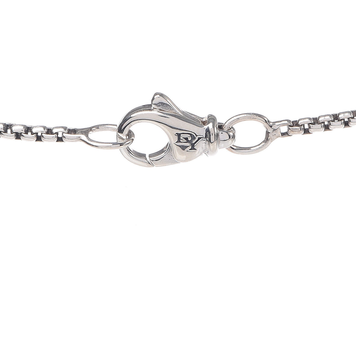 David Yurman Sterling Silver Hematite Diamond 7mm Petite Albion Necklace 6 of 6