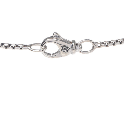 David Yurman Sterling Silver Hematite Diamond 7mm Petite Albion Necklace 6 of 6