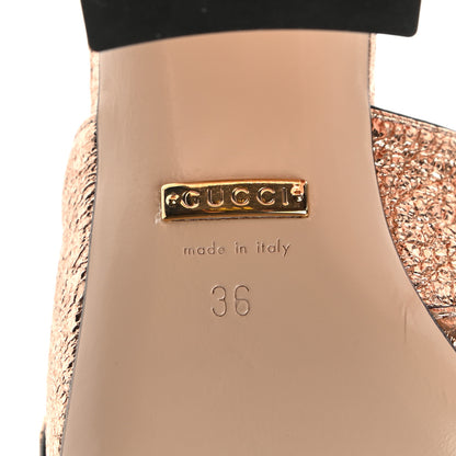 Gucci Galassia GG Marmont Fringe 75mm Slide Sandals 36 Salmone 6 of 7