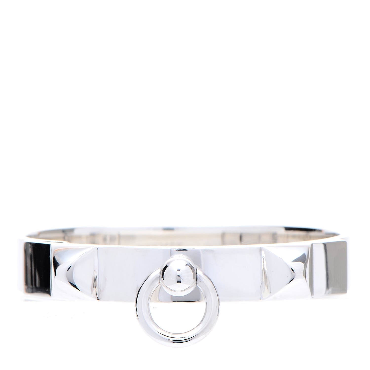 Hermes Sterling Silver PM Collier De Chien Bracelet SH 1 of 5