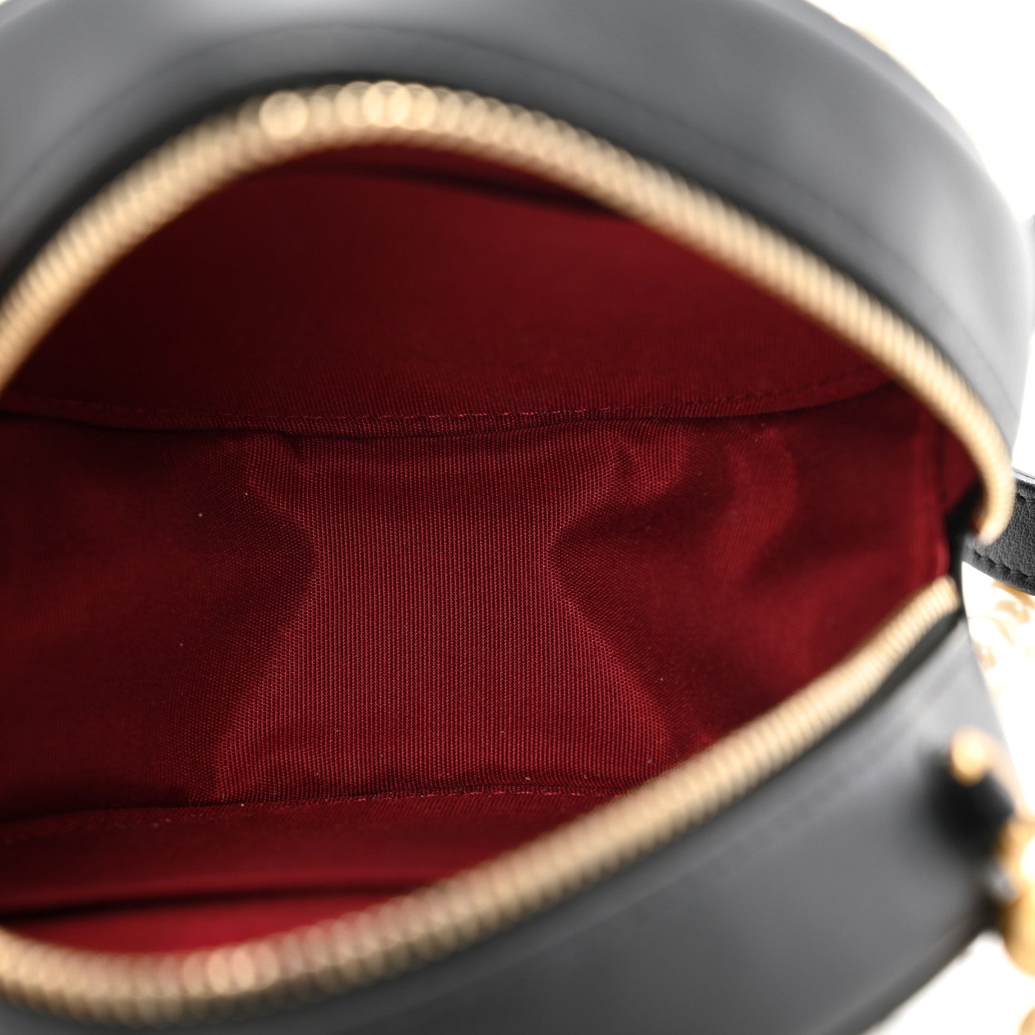 Chanel Lambskin Quilted Pearl Chain Round Clutch With Chain Black 5 of 14
