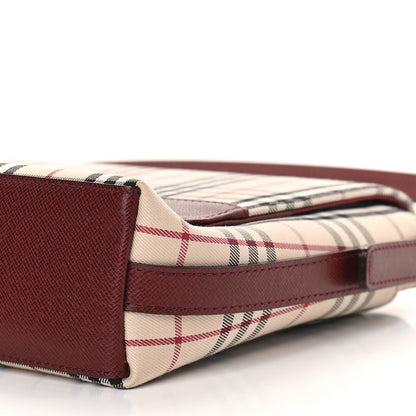 Burberry House Check Flap Bag Burgundy 7 of 7