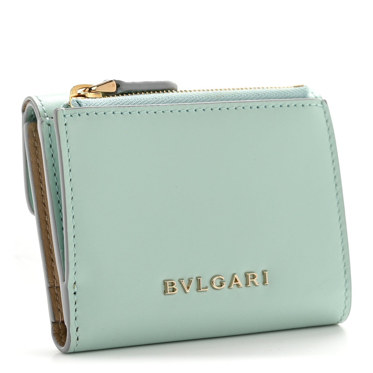 Calfskin Serpenti Forever Slim Wallet Sea