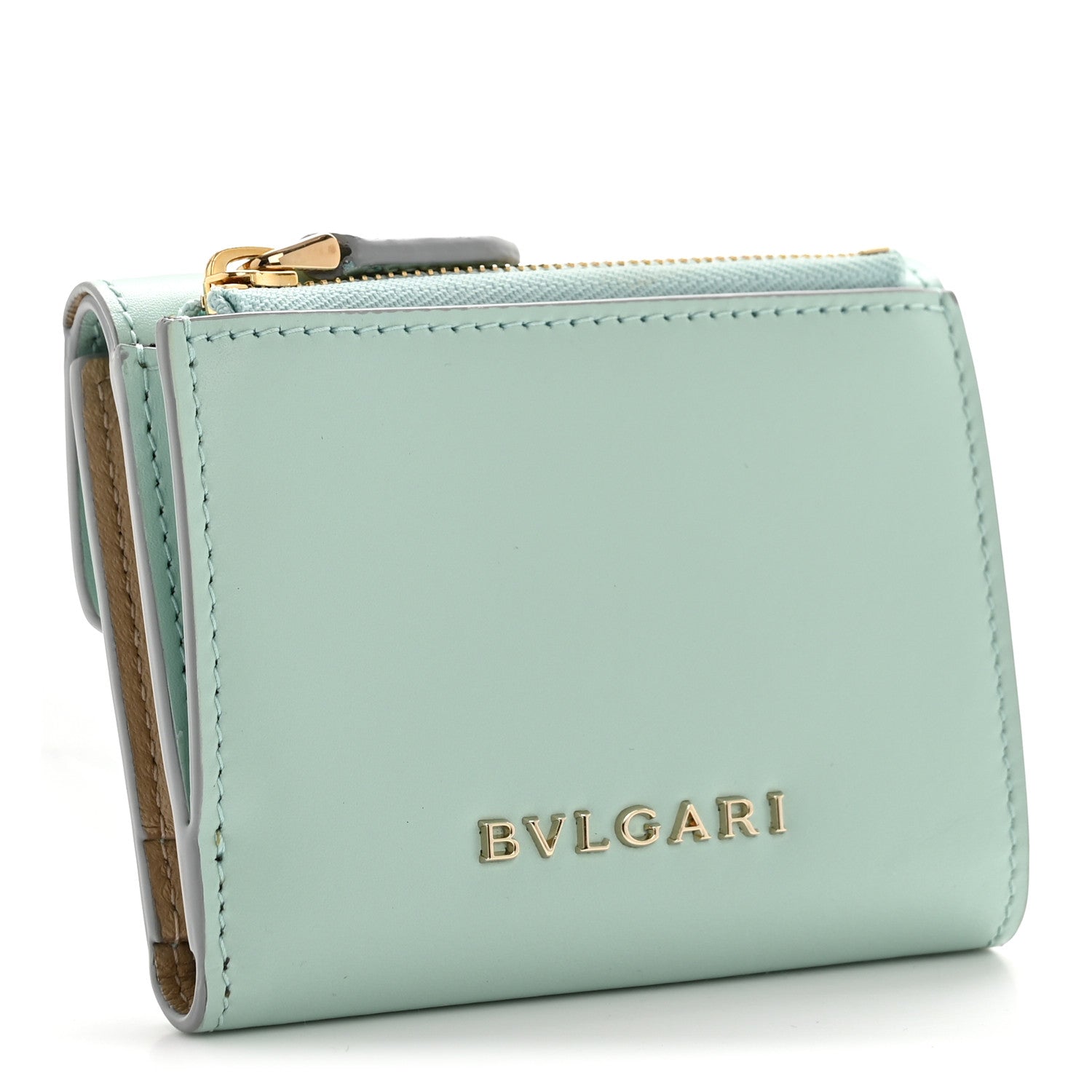 Bulgari Calfskin Serpenti Forever Slim Wallet Sea 3 of 7