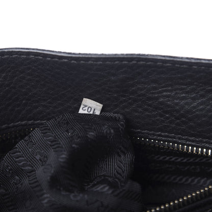 Prada Vitello Daino Tote Black 9 of 9