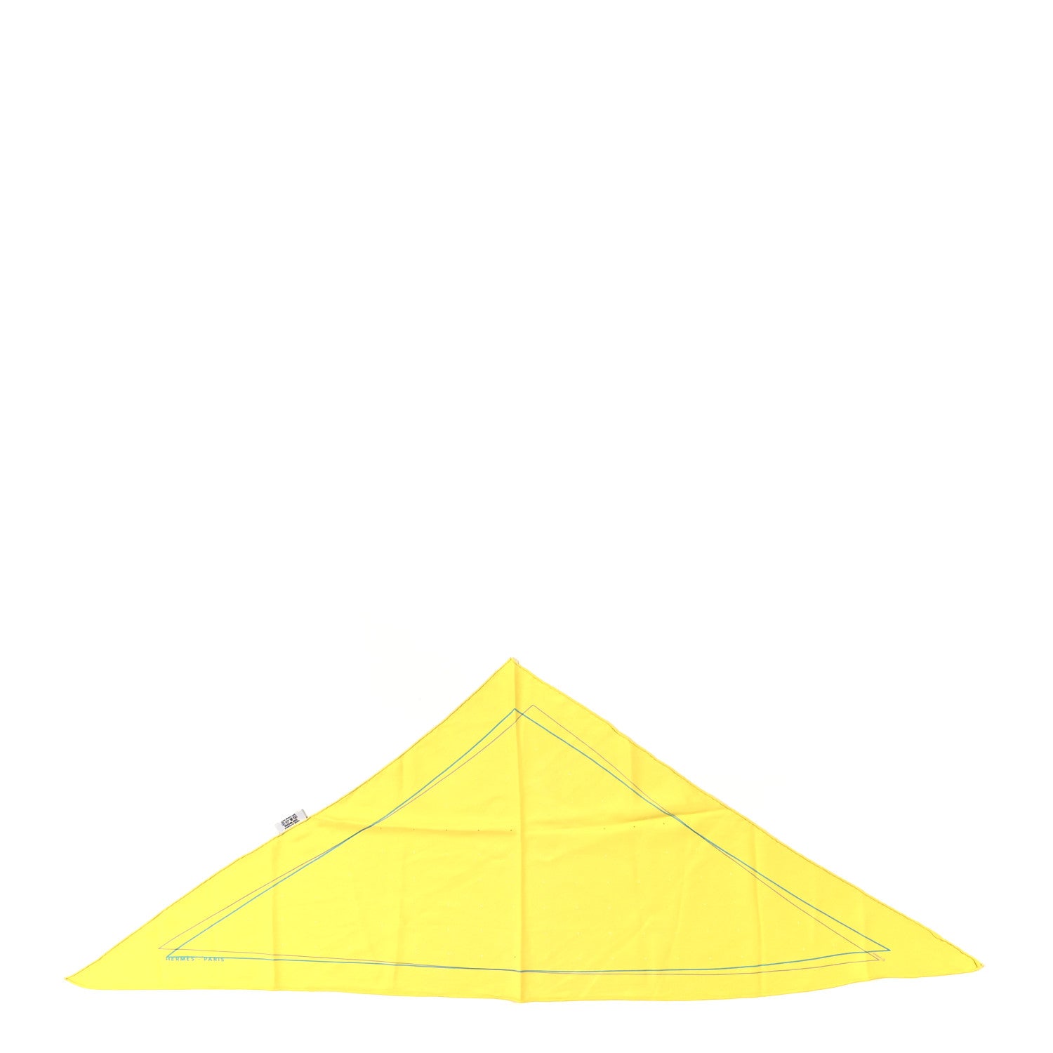Hermes Silk Perforated Triangle Scarf Yellow 1 of 3
