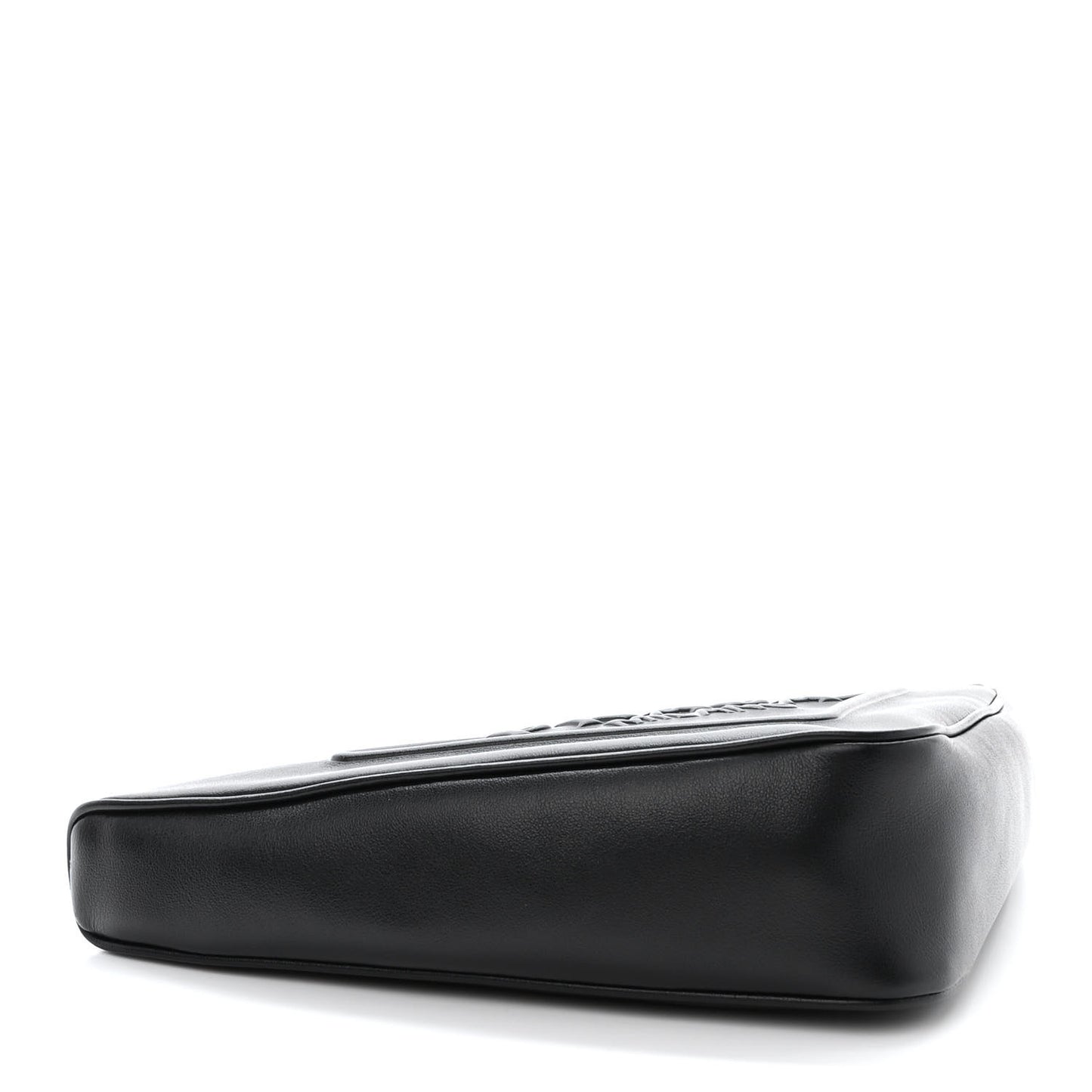 Grace Lux Triangle Logo Embossed Triangle Wristlet Pouch Black