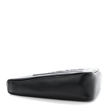 Prada Grace Lux Triangle Logo Embossed Triangle Wristlet Pouch Black 4 of 11