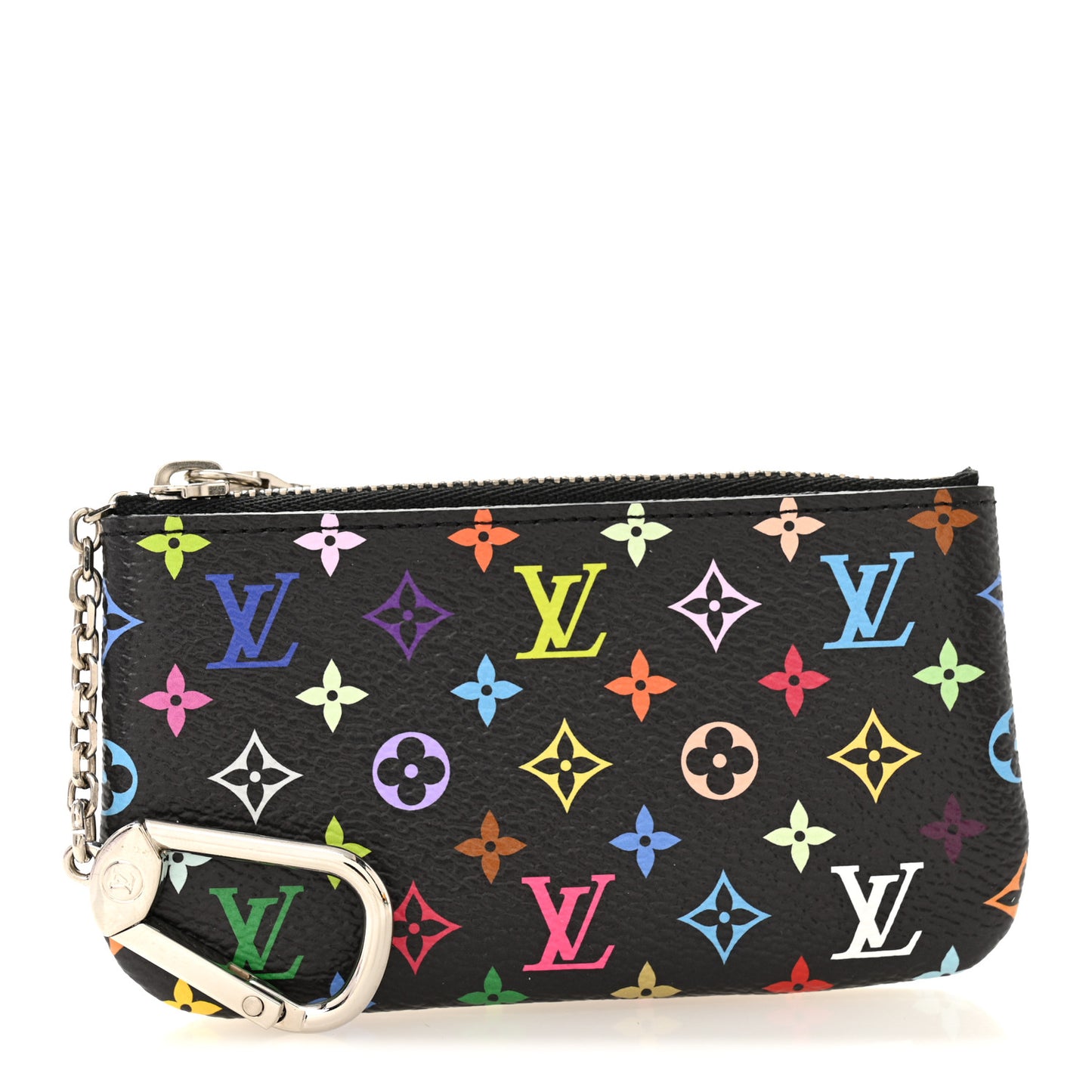 LV X TM Monogram Multicolor Key Pouch Black