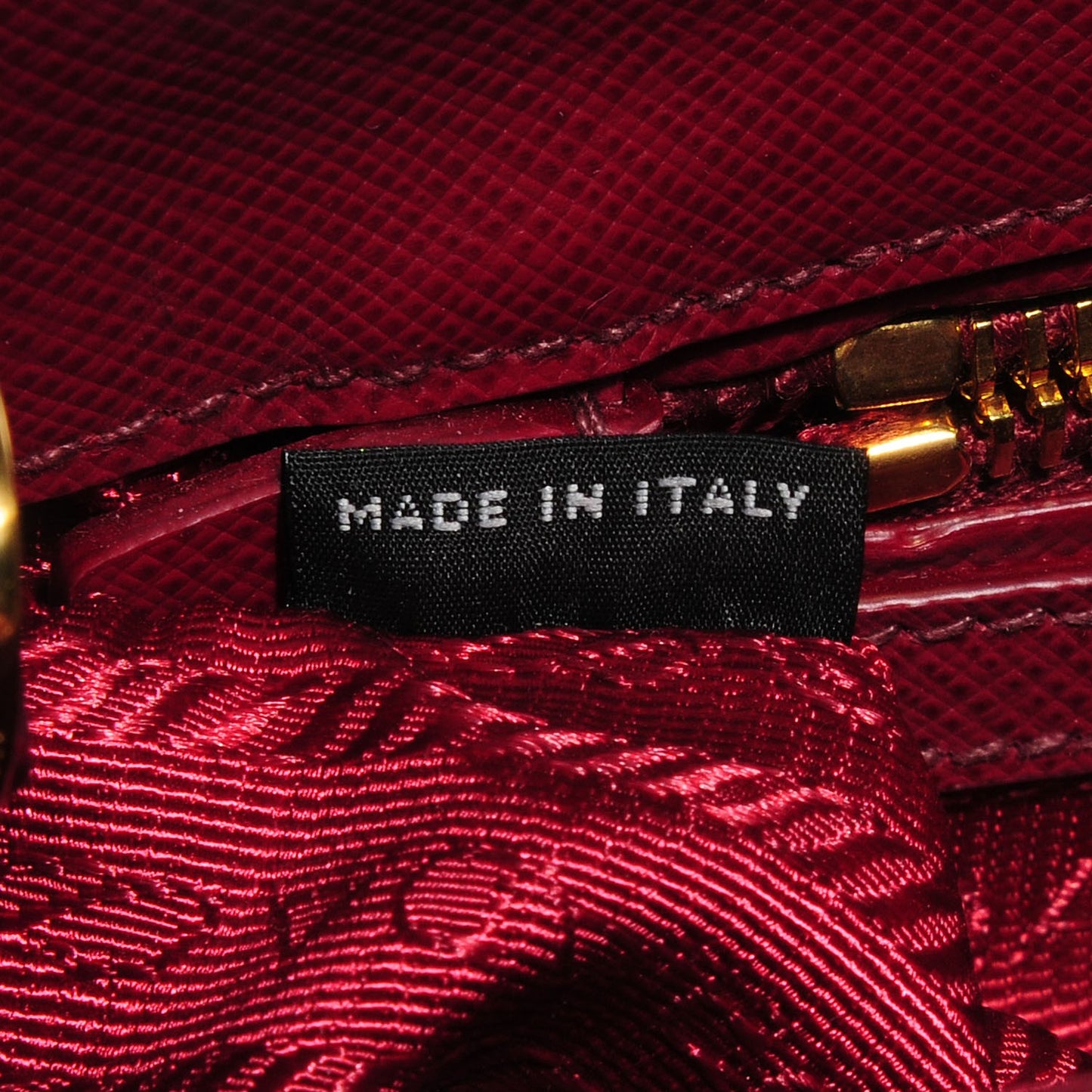 Saffiano Lux Mini Double Zip Tote Cherry