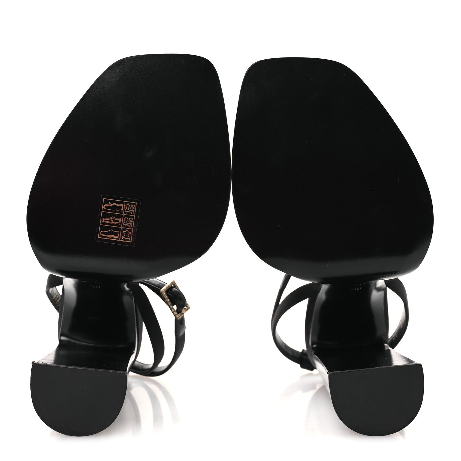 Saint Laurent Calfskin Platz 105 Platform Sandals 38 Black 7 of 10